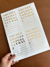 Mix Multi ABCD Gold Sticker big small  abcd